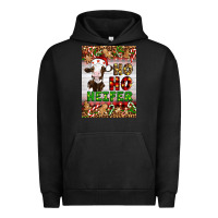 Pigment Black Christmas Ho Ho Ho Heifer Urban Hoodie - Artiststas