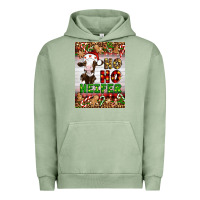 Pigment Oil Green Christmas Ho Ho Ho Heifer Urban Hoodie - Artiststas