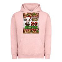 Pigment Salmon Christmas Ho Ho Ho Heifer Urban Hoodie - Artiststas