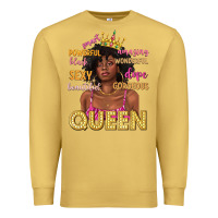 Antique Gold queen afro woman Premium Sweatshirt - texasbilliewilder