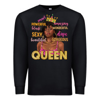 Black queen afro woman Premium Sweatshirt - texasbilliewilder