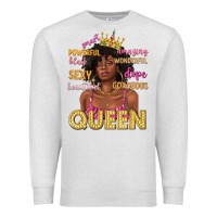Oatmeal Heather queen afro woman Premium Sweatshirt - texasbilliewilder