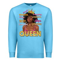 Ocean Blue queen afro woman Premium Sweatshirt - texasbilliewilder