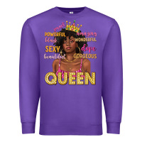 Purple queen afro woman Premium Sweatshirt - texasbilliewilder