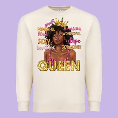 Premium Sweatshirt queen afro woman