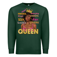 Sports Green queen afro woman Premium Sweatshirt - texasbilliewilder