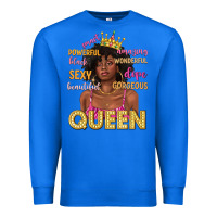 True Royal queen afro woman Premium Sweatshirt - texasbilliewilder