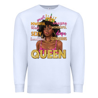White queen afro woman Premium Sweatshirt - texasbilliewilder
