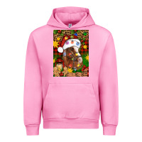 Fuchsia Pink Christmas horse Urban Hoodie - Artiststas