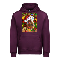 Mauve Wine Christmas horse Urban Hoodie - Artiststas