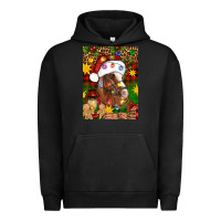 Pigment Black Christmas horse Urban Hoodie - Artiststas