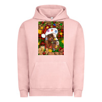 Pigment Salmon Christmas horse Urban Hoodie - Artiststas