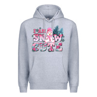 Heather Grey i am snow cute Premium Hoodie - AdoDesignShop