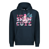 Navy i am snow cute Premium Hoodie - AdoDesignShop
