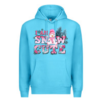 Ocean Blue i am snow cute Premium Hoodie - AdoDesignShop