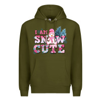 Army Green i am snow cute Premium Hoodie - AdoDesignShop