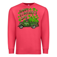 Cardinal Happy st. patrick's day shamrock farm truck Premium Sweatshirt - RanaPortraitStore