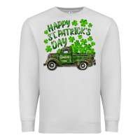 Dove Grey Happy st. patrick's day shamrock farm truck Premium Sweatshirt - RanaPortraitStore
