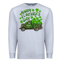 Heather Grey Happy st. patrick's day shamrock farm truck Premium Sweatshirt - RanaPortraitStore