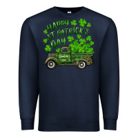 Navy Happy st. patrick's day shamrock farm truck Premium Sweatshirt - RanaPortraitStore