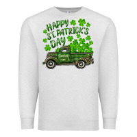Oatmeal Heather Happy st. patrick's day shamrock farm truck Premium Sweatshirt - RanaPortraitStore