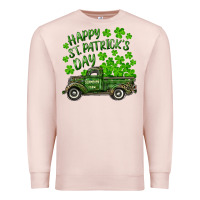 Pale Pink Happy st. patrick's day shamrock farm truck Premium Sweatshirt - RanaPortraitStore