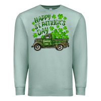 Seafoam Happy st. patrick's day shamrock farm truck Premium Sweatshirt - RanaPortraitStore
