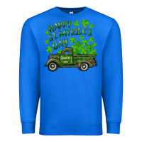 True Royal Happy st. patrick's day shamrock farm truck Premium Sweatshirt - RanaPortraitStore