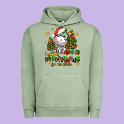 I Want A Hippopotamus For Christmas Urban Hoodie Designed By Adodesignshop