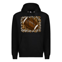Black leopard american football backround Premium Hoodie - RanaPortraitStore