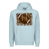 Blue Mist leopard american football backround Premium Hoodie - RanaPortraitStore