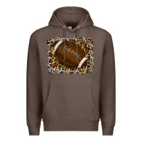 Coffee leopard american football backround Premium Hoodie - RanaPortraitStore