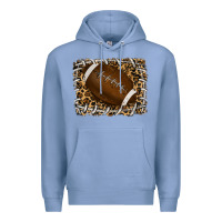 Colony Blue leopard american football backround Premium Hoodie - RanaPortraitStore