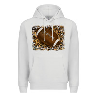 Dove Grey leopard american football backround Premium Hoodie - RanaPortraitStore