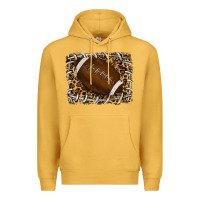 Mustard leopard american football backround Premium Hoodie - RanaPortraitStore