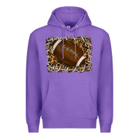 Purple leopard american football backround Premium Hoodie - RanaPortraitStore