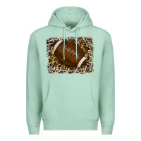 Seafoam leopard american football backround Premium Hoodie - RanaPortraitStore