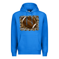 True Royal leopard american football backround Premium Hoodie - RanaPortraitStore