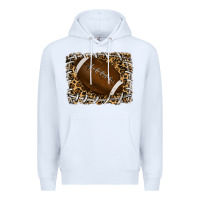 White leopard american football backround Premium Hoodie - RanaPortraitStore