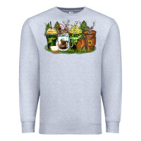Heather Grey hunter coffee cups Premium Sweatshirt - Zillion Design Studio