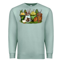 Seafoam hunter coffee cups Premium Sweatshirt - Zillion Design Studio