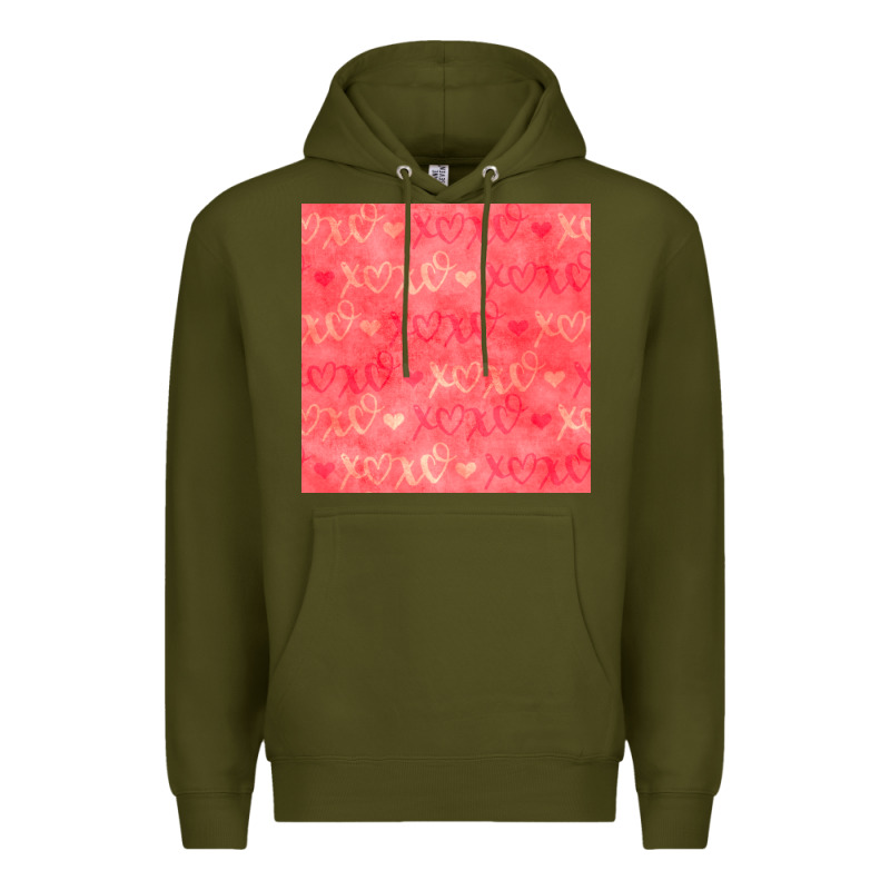 Valentines Day Xoxo Seamless Pattern Premium Hoodie by BundleAndBundleShop | Teevron