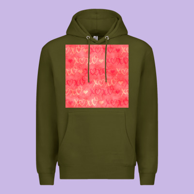 Valentines Day Xoxo Seamless Pattern Premium Hoodie Designed By Bundleandbundleshop
