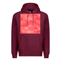 Burgundy valentines day xoxo seamless pattern Premium Hoodie - BundleAndBundleShop