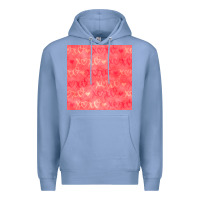 Colony Blue valentines day xoxo seamless pattern Premium Hoodie - BundleAndBundleShop