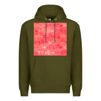 Army Green valentines day xoxo seamless pattern Premium Hoodie - BundleAndBundleShop