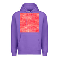 Purple valentines day xoxo seamless pattern Premium Hoodie - BundleAndBundleShop