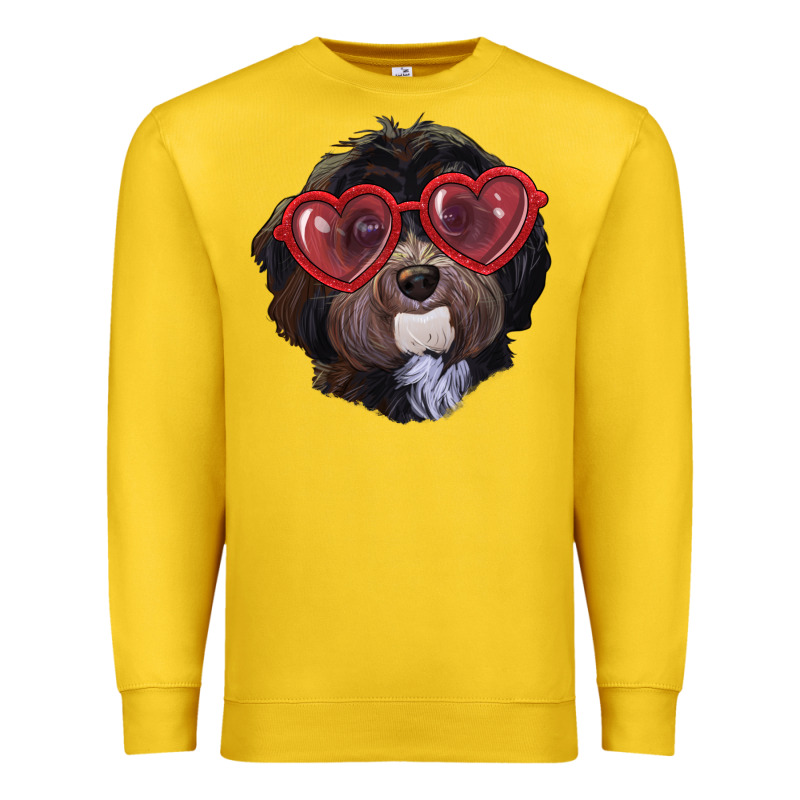 Havanese Dog With Love Glasses Premium Sweatshirt by RanaPortraitStore | Teevron