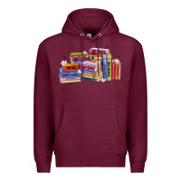 Burgundy book tropes Premium Hoodie - Artiststas