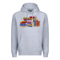 Heather Grey book tropes Premium Hoodie - Artiststas